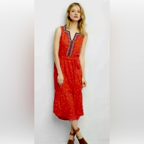 Boho style GAP midi dress. SZ M - Picture 1 of 5